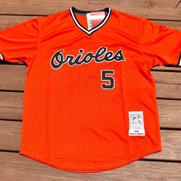 New!! Brooks Robinson Baltimore Orioles Orange Pull-Over Baseball Jersey XL - Picture 2 of 2